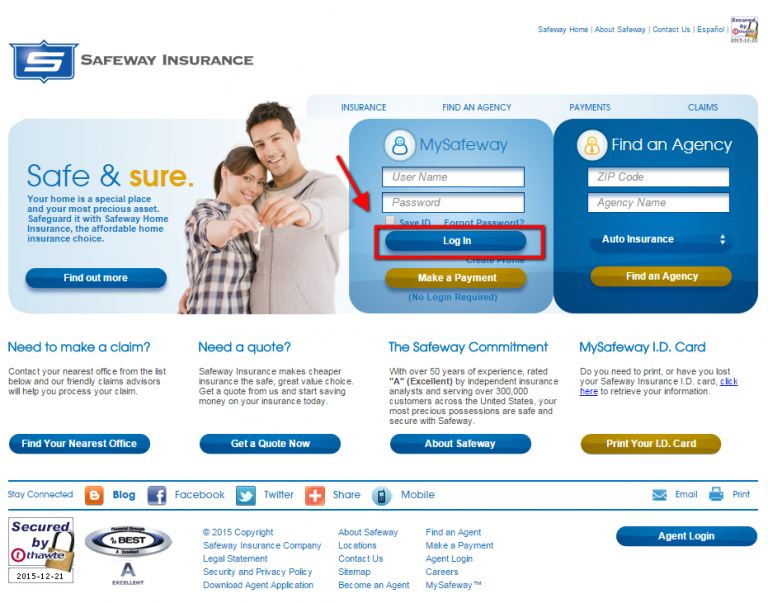 Safeway insurance payment Payment