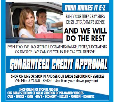 car payment dealerships down approval guaranteed credit rochester ny ez doan auto